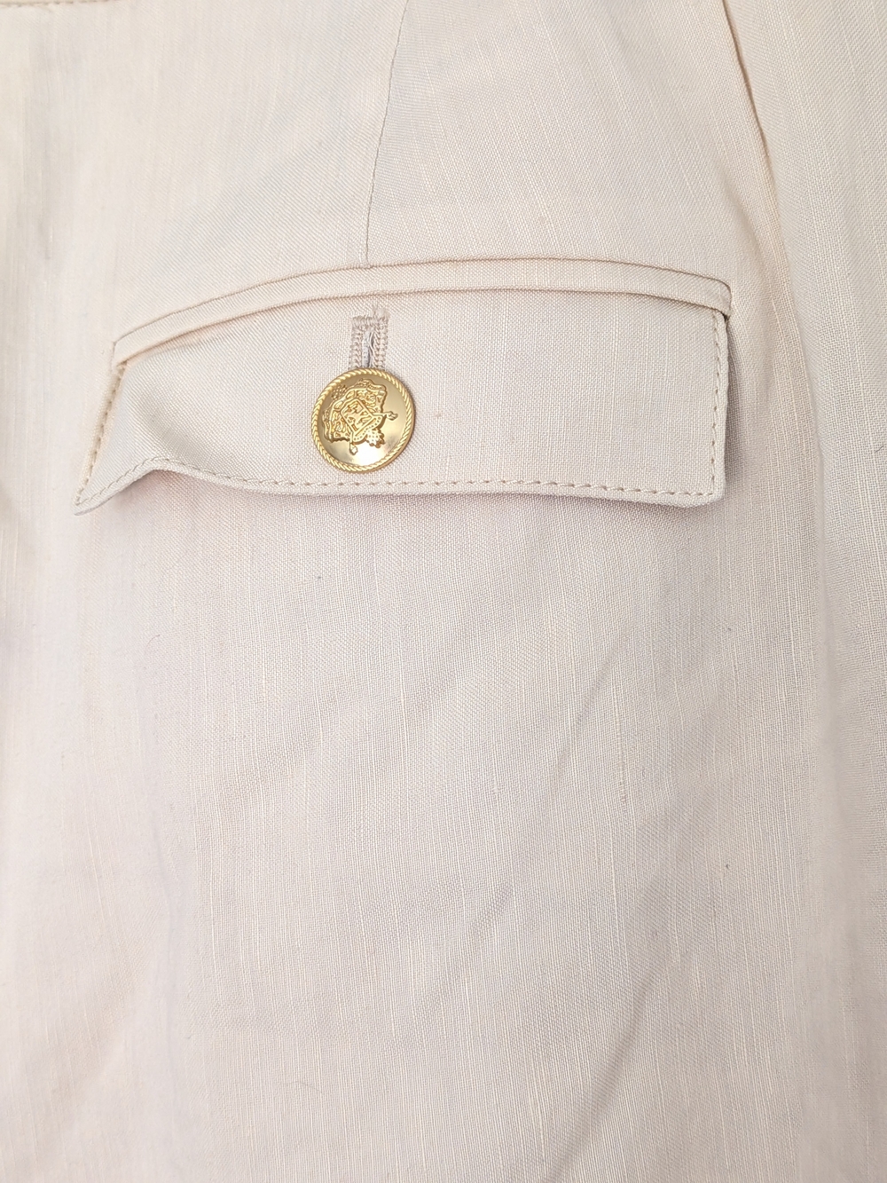 J.Crew Collection Side-Tab Trouser Italian Linen Blend Sz 4P Wide Leg Tailored - Picture 7 of 15